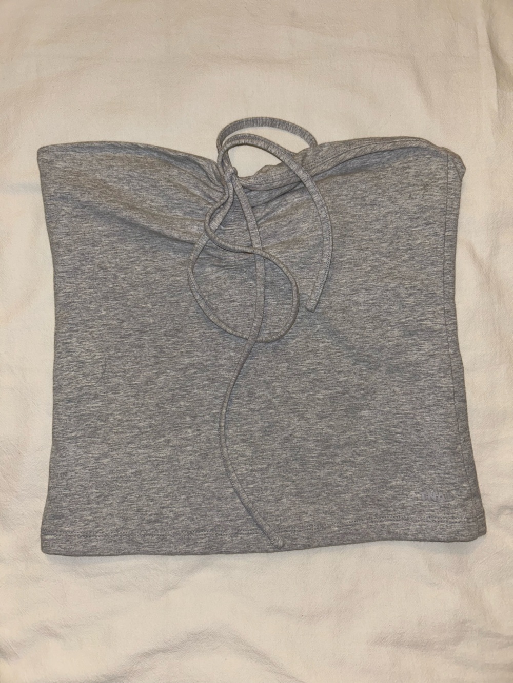 Women’s Gray Knit Sinch Tube Top